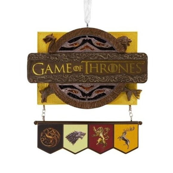Hallmark Ornaments Game of Thrones Logo Banners Christmas Tree Ornament New - Picture 1 of 7
